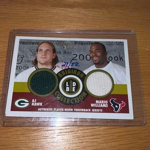 Topps AJ Hawk & Mario Williams Jersey Card